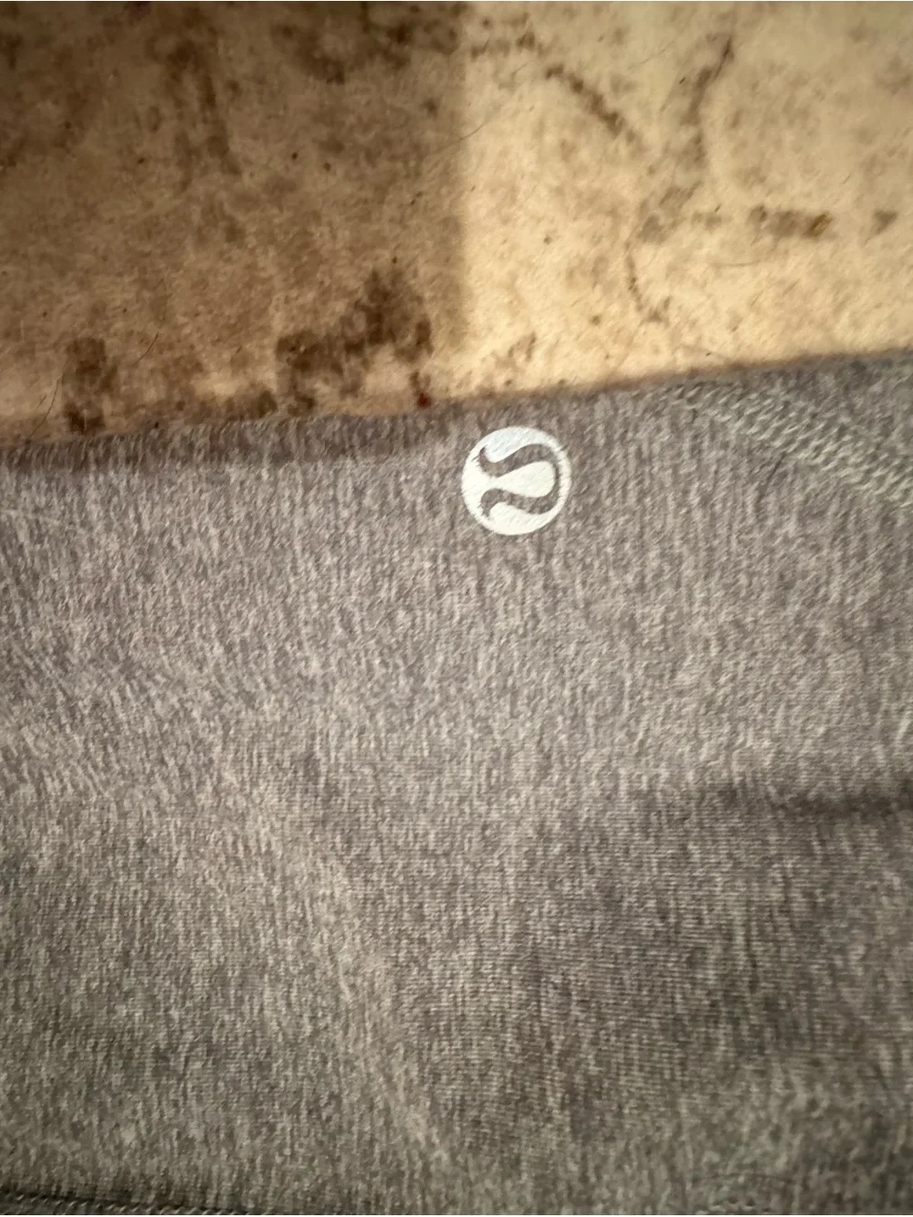 lululemon athletica Gray Leggings with Coral & Cream Waistband